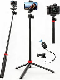 Portable Aluminum Alloy Selfie Stick For Phone Cameras — view 10