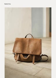 Vegetable-Tanned Leather Messenger Backpack | Convertible Design — view 12