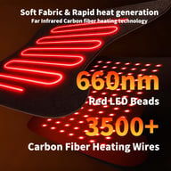 660nm Red Light Therapy Hip Wrap | USB Heating Massage Device — view 14