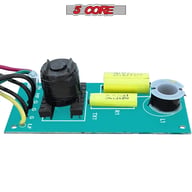 Close-up of 5 Core crossover components including PTC protection and low-resistance coil design
