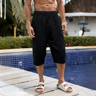 Summer Linen Capri Pants Men's Ice Silk — view 13