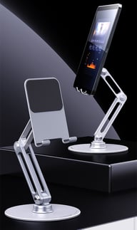 Aluminum Alloy Tablet Stand | Adjustable Desktop Holder for iPad & Phone — view 8