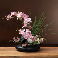 Silicone-Feel Dove Orchid Artificial Flower Arrangement Set - Modern Minimalist Silk Floral Decor for Living Room Home Display — view 15