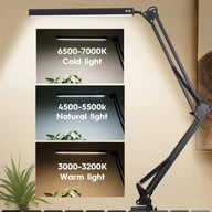Double-Head LED Desk Lamp with Swing Arm Clamp | Dimmable — view 11