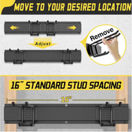 3x Garage Garden Tool Holder Storage Rack | Wall-Mounted Shed Organiser — view 5
