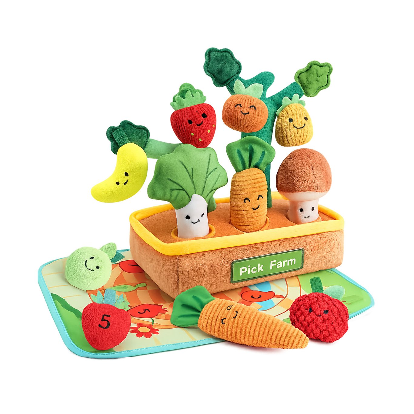Mini Doll Vegetable Planting Toy Set | Soft Plush Garden for Toddlers