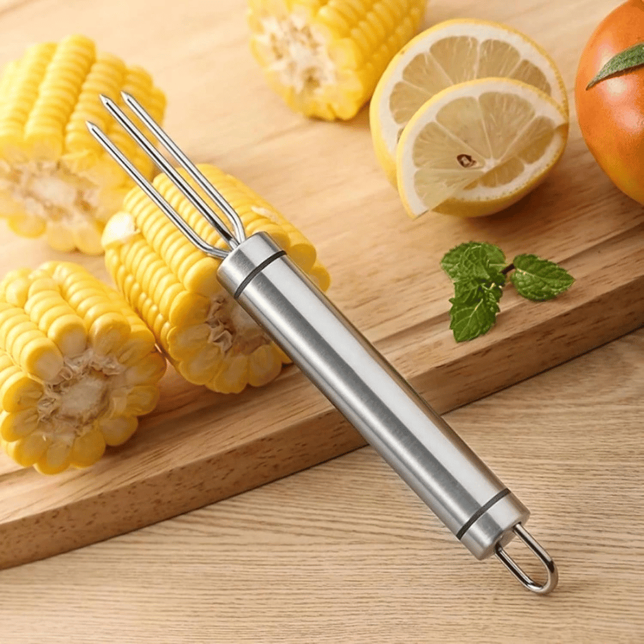 3-Piece Stainless Steel Corn Peeler & Stripper Tool Set | Kernel Remover