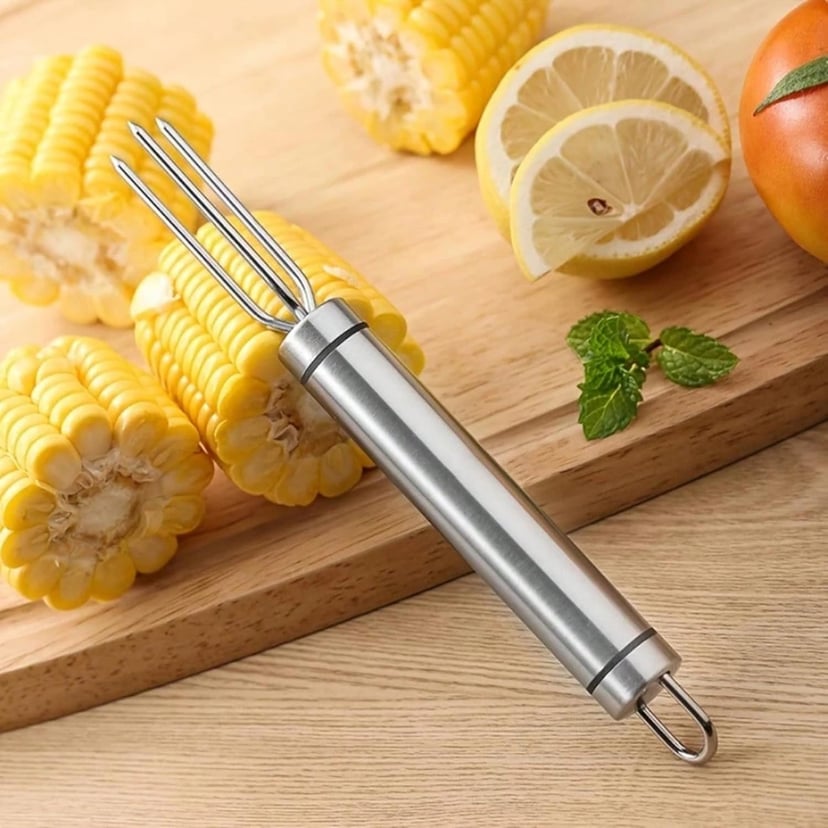 3-Piece Stainless Steel Corn Peeler & Stripper Tool Set | Kernel Remover