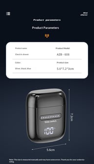 LED Digital Display Portable Mini Electric Shaver | Fast-Charging — view 4