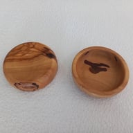 Ice Crackle Glaze Olive Wood Dipping Bowl | Home & Kitchen — view 3