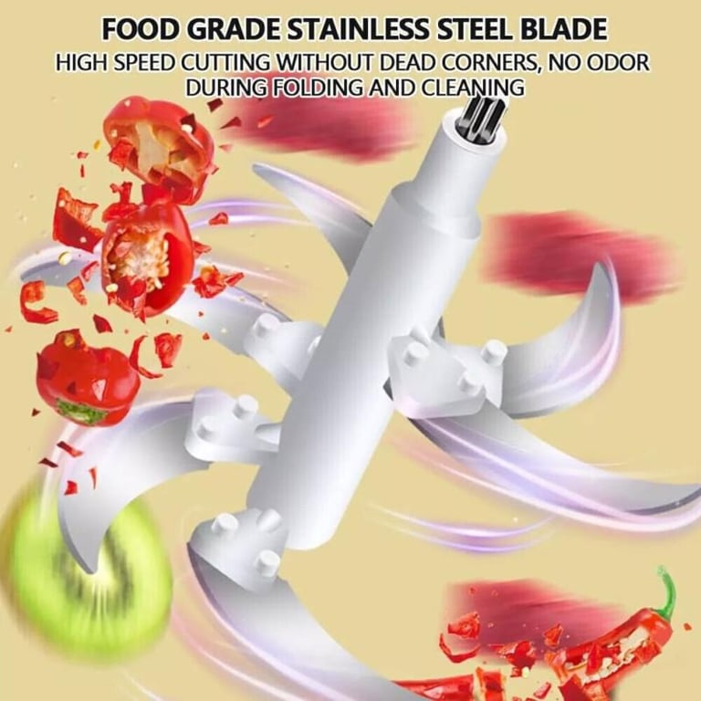 Collage showing electric meat grinder used for homemade baby food preparation