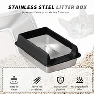 Stainless Steel Cat Litter Box | Non-Stick, Scratch Resistant, Odorless — view 10