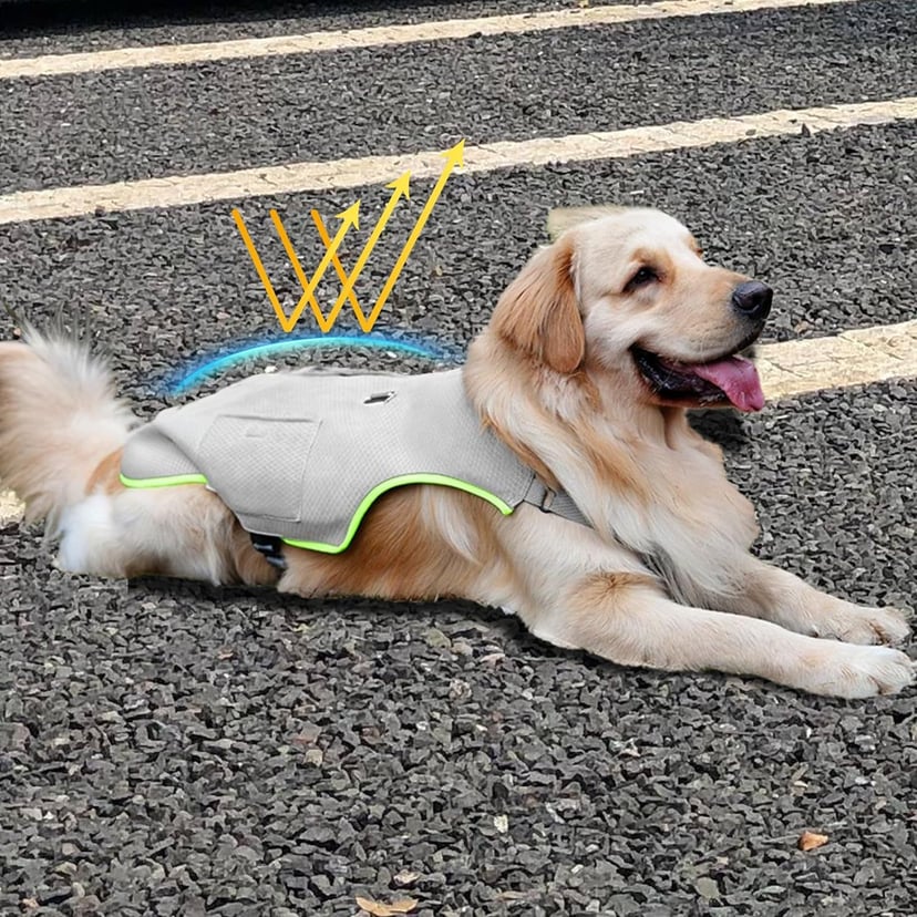 Dog Cooling Vest With Ice Packs | Reflective Harness Large Medium
