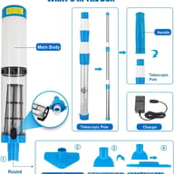 Cordless Wireless Pool Vacuum Cleaner | Telescopic Pole & Attachments — view 5
