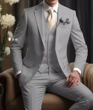 Elegant Business Banquet Suit Set For Men | Three-Piece Formal Wear — view 8