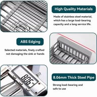 Adjustable Immersion Sink Dish Drying Rack With Stainless Steel Drain Basket - Portable And Retractable Space-Saving Fruit And Vegetable Solution(UPS/UPS logistics delivery supports self-pickup) — view 11