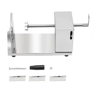 Compact spiral vegetable cutter stored in kitchen drawer with multiple blade options
