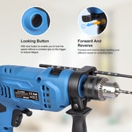 G LAXIA 550W Hammer Drill | 2-in-1 Electric Drill with 105 Accessories — view 19