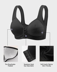 Easy-On Front Closure Wireless Support Bra — view 17