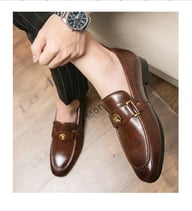 Men's Metal-Buckle Slip-On Loafers | European Style Dress Shoes — view 14
