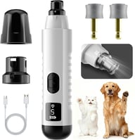 Silent Groom Pro dog nail grinder with accessories and happy pets