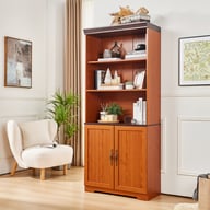 70.86in Tall Storage Cabinet 5-Tier Cube Display with Barn Doors | Home & Kitchen — view 2