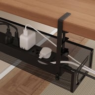 Under Desk Cable Management Tray Cord Holder Storage Office Home Table Tidy Rack — view 4