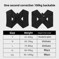Woman wearing comfortable posture corrector strap for daily office activities
