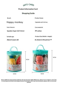 Cartoon Vegetable Fruit Baby Rattle Set | Soft Plush Grasping Toys — view 6