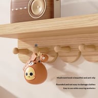 Wall-Mounted Shelf Solid Wood Coat Rack | Modern Home Storage — view 13