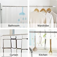 Heavy Duty Extendable Telescopic Shower Curtain Pole | Spring Tension Rod — view 19