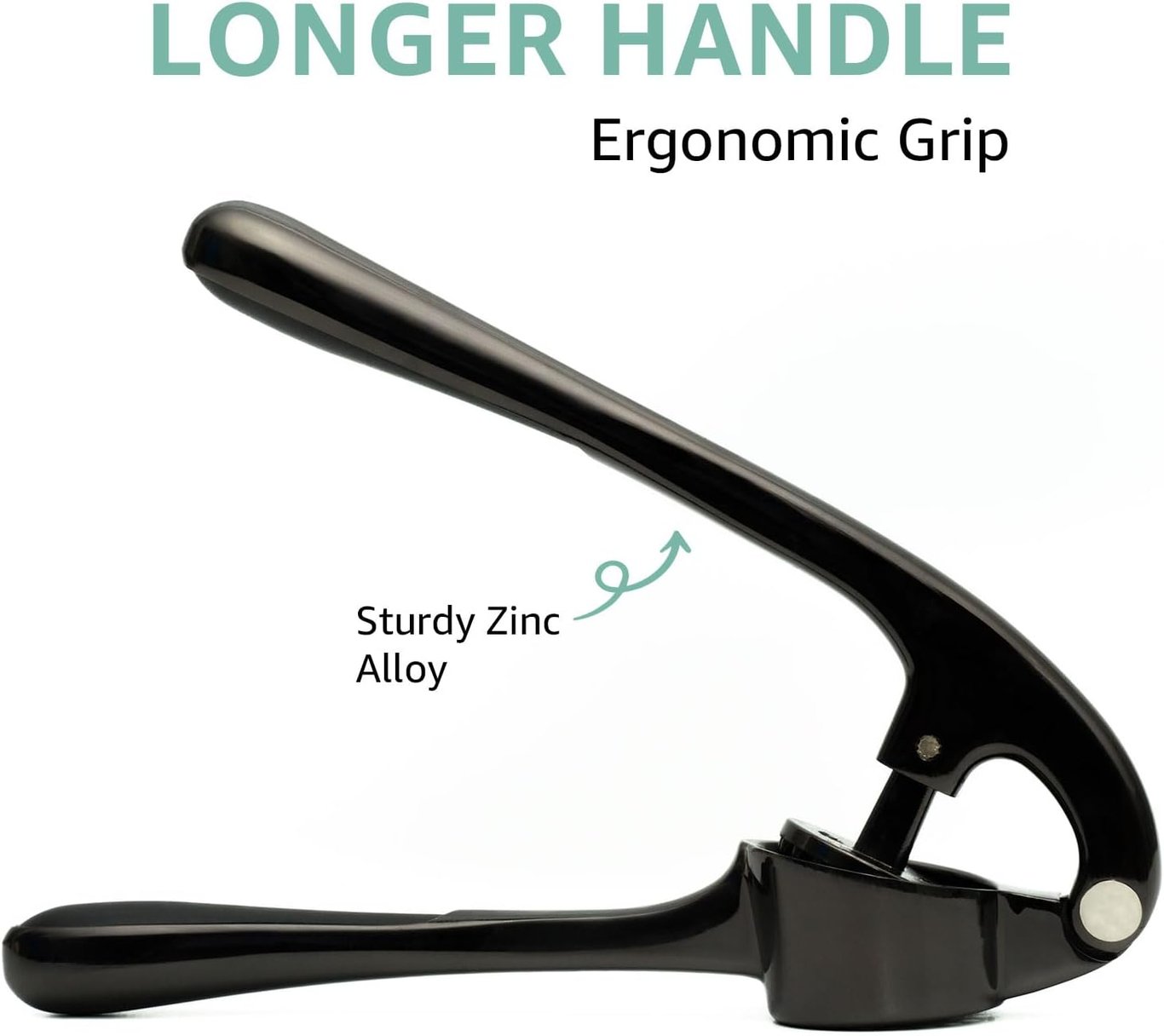 Garlic Press Crusher with Peeler & Cleaning Brush | Zinc Alloy