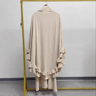 Women's Middle Eastern Robe Set with Attached Hijab | Modest Dress — view 11