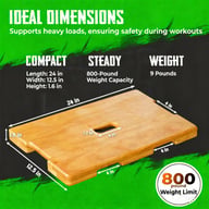 Resistance Band Foot Plate for Stability | Portable Wood Platform — view 7
