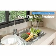 Adjustable Immersion Sink Dish Drying Rack With Stainless Steel Drain Basket - Portable And Retractable Space-Saving Fruit And Vegetable Solution(UPS/UPS logistics delivery supports self-pickup) — view 19