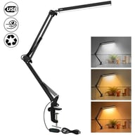 Double-Head LED Desk Lamp with Swing Arm Clamp | Dimmable — view 5
