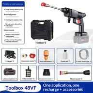 Wireless High-Pressure Car Washer | Cordless Portable Water Gun Kit — view 15