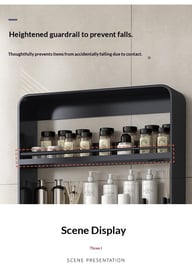 No-Drill Wall-Mounted Bathroom Shelf | Cosmetics Storage Rack Canada — view 12