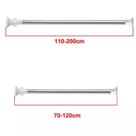 Heavy Duty Extendable Telescopic Shower Curtain Pole | Spring Tension Rod — view 6
