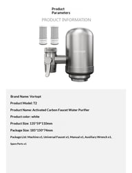 Stainless Steel Faucet Filter with Activated Carbon | Kitchen Water — view 7