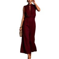 Elegant Sleeveless Two-Piece Set for Women | Wide-Leg Cropped Pants — view 7
