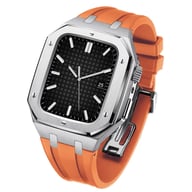 Stainless Steel Smartwatch Case with Fluororubber Band | Luxury Sports Watch — view 20