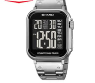 Men's Steel-Band Digital Watch with Dual Time, Alarm & Waterproof Sports Design — view 3
