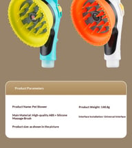 Pet Bathing Shower Head with Massage Bristles | Dogs & Cats — view 10