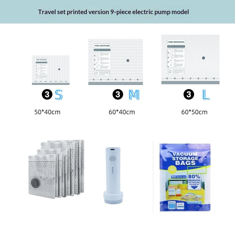 Packed suitcase with vacuum compression bags demonstrating efficient travel storage