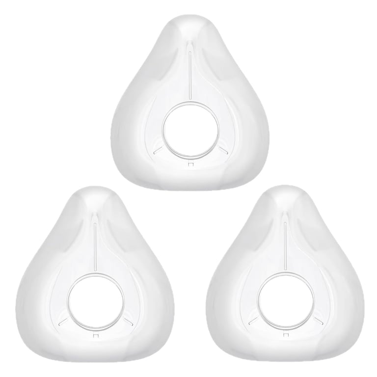 Breathing mask silicone pad secure adhesive application on respirator
