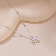 Personalized Initial Heart Pendant Necklace | Stainless Steel Minimalist — view 20