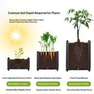 Heavy-duty planting container assembled and ready for vegetables