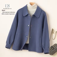 Short Doll-Collar Double-Faced Wool Coat for Women | Canadian — view 5