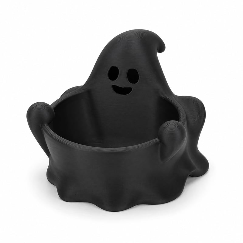 Cute Ghost Dice Holder Bowl, 3D Printed Tabletop Dice Storage Tray, Halloween Ghost Decor For RPG Board Game Fans